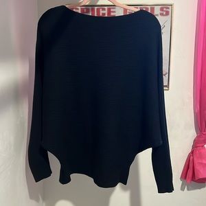 *Bundle* 2 Boat neck batwing sleeve knit sweaters black and pink